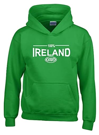 Sudadera con capucha para hombre, 100% Irlanda, color verde, verde, L | Ya disponible en tu tienda friki favorita! En mundofriki.es!