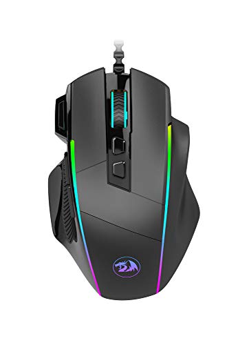 PICTEK Souris Gamer Ergonomique, Souris Gaming RGB Avec 8 Boutons Configurable- Rétroéclairage Personnalisable-8000DPI Adjustable, Haute Précision- Souris PC USB Droitier Pour FPS CS