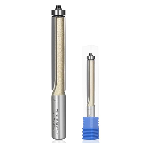 EASEWORK TOOL Flush Trim Router Bit 1/2 Shank x 1/2 Dia x 2-1/2 Cutting Depth