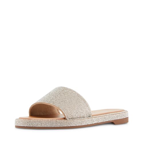 Madden Girl Women's Addiie Sandal, Silver Multi, 7