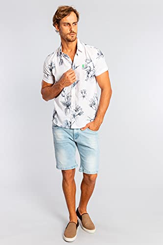 Camisa De Botões Mc Floral Aquarela, Sergio K, Masculino, Branco, M