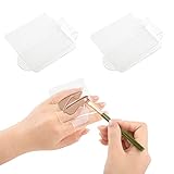 AUEAR, 3 Pack Professional Makeup Hand-held Palette Makeup Mixing Tray Clear Acrylic Nail Art Manicure or Foundation Eye Shadow Cremes Powders and Cosmetics