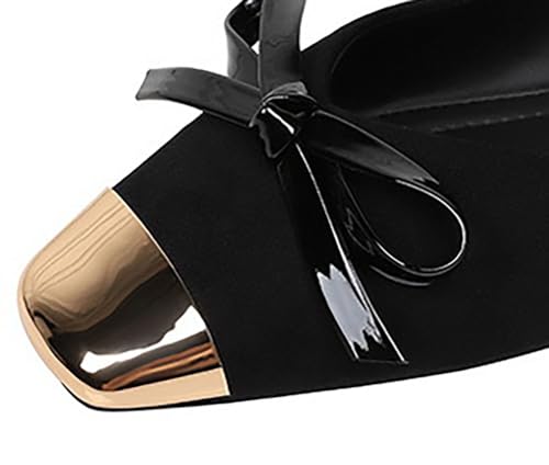 Niction Suede Bow Flats for Women Casual Trendy Fall Pointed Toe Flat Shoes Cute Mary Jane Ballet Flats Shoes Comfortable Dressy Work Flat 20253