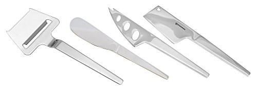 swissmar cheese slicer - Swissmar Four Piece Slim-Line Stainless Steel Cheese Knife Set