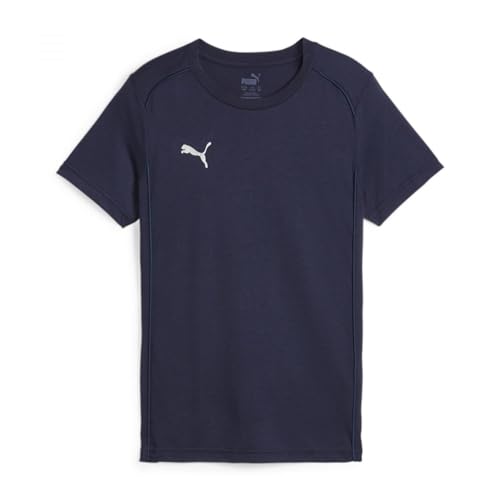 PUMA Teamfinal Casual tee Jr Camiseta, Unisex Adulto, Azul Marino Plata, 116