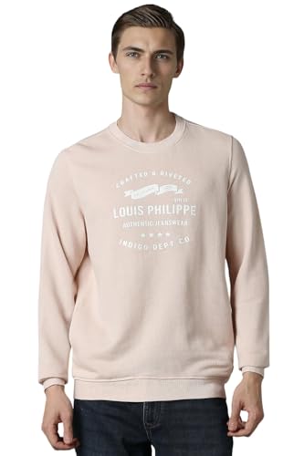 Image of Louis Philippe Men's Cotton Round Neck Sweatshirt