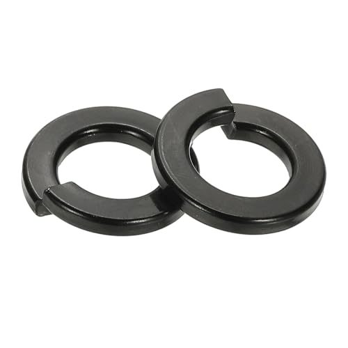 PATIKIL 3/8 Lock Washers, 25pcs Split Lock Washers 304 Stainless Steel Lock Washer Black Zinc Plating for Screws Bolts Nuts, 3/8in x 17mm x 2.5mm
