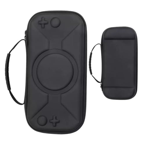 Switch 2 専用収納ケース, 29.5×14×5.5cm, 大容量ゲームカード収納, 耐衝撃防水, ハンドストラップ付き, ブラック (ブラック)
