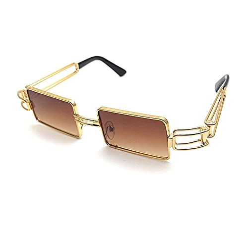 Image of mincl /Hip-Hop Square Metal Small Frame Clear Color Lens Sunglasses