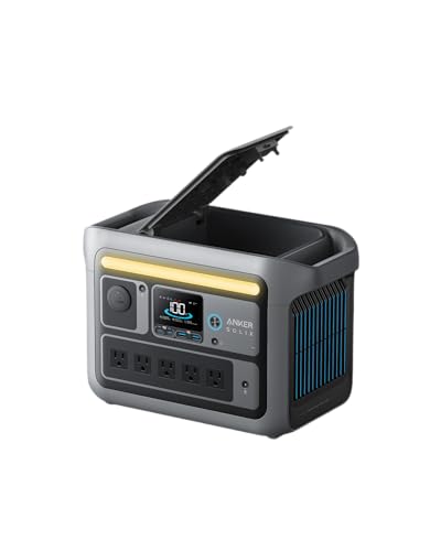Anker SOLIX C800 Portable Power Station 1200W (Peak 1600W) Solar Generator Full Charge in 58 Min 768Wh LiFePO4 Battery for Outdoor Camping RVs (Optional Solar Panel) (Renewed)