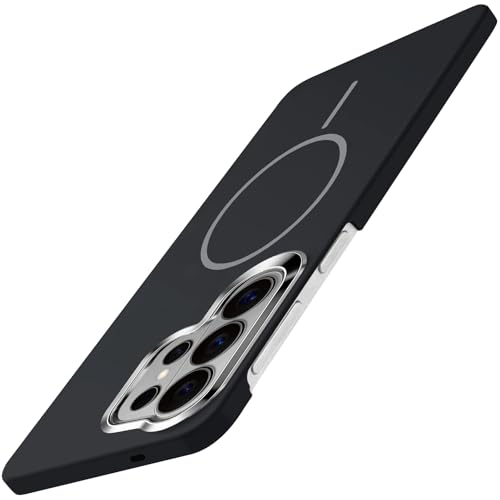 Coque Samsung S26 Ultra fine antichoc MagSafe coque de protection militaire noire
