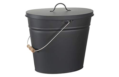 HERSIG - Accesorios Chimenea | Cubo Metalico Cenizas con Tapa