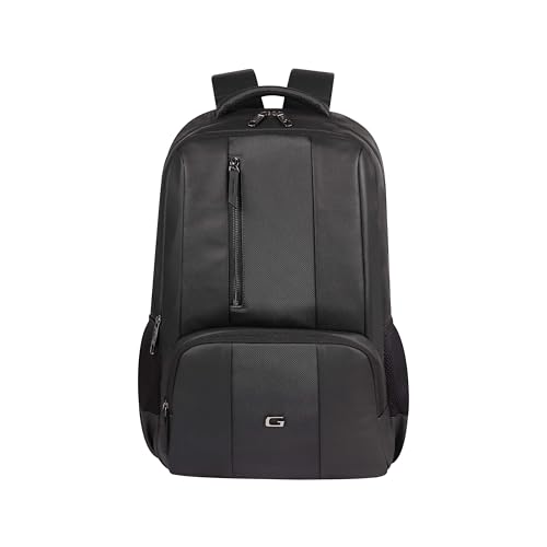 Image of Gear Vault 19 inch /30L Anti Theft Faux leather Large Water Resistant Laptop Backpack /Casual Backpack /Daypack /Travel Backpack /College Bag For Men /Women (Black)