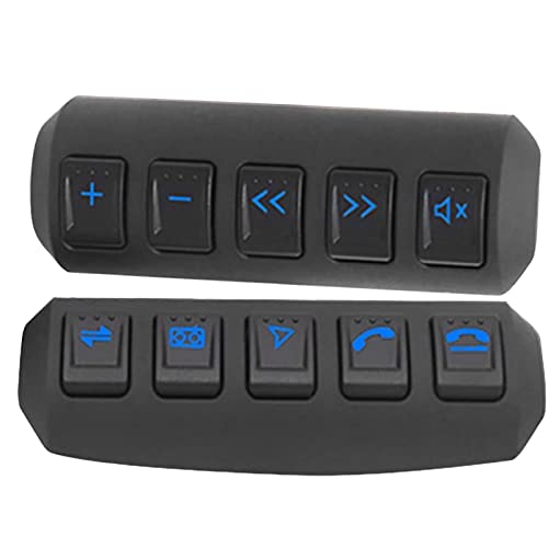 woyufen Boutons du Volant | Deux Boutons de Fonction latéraux à 10 Boutons avec rétroéclairage LED,Télécommande de Navigation multimédia avec Bouton de Volant sans Fil Portable Cover