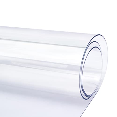 Clear Plastic Table Cover Protector - 24 X 48 Inch 1.5Mm Thick Pvc Pad Mat Rectangular Heavy Duty Desk For Office Dresser Night Stand #TOP1