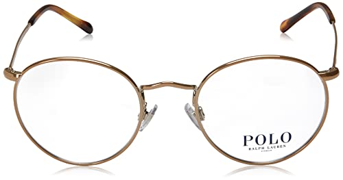 Polo Ralph Lauren Men's Ph1179 Round Prescription Eyewear Frames, Shiny Dark Rose Gold/Demo Lens, 51 Mm #TOP1