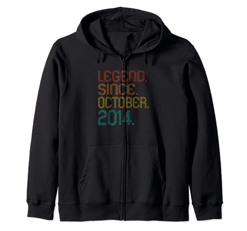Legend Since October 2014 Years Old Birthday 2014 Men Women Sudadera con Capucha