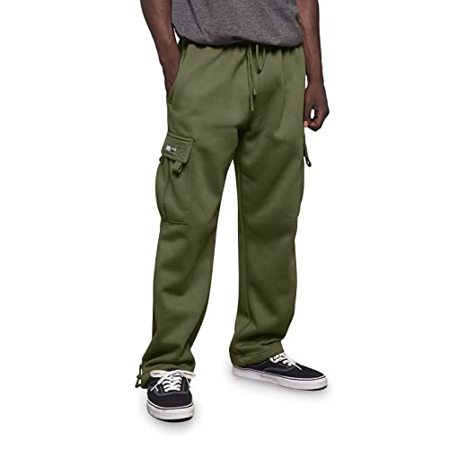 Men's Cargo Pants Elastic Waist Joggers Relaxed Fit Straight Leg Outdoor Pants Drawstring for Hiking Workout3