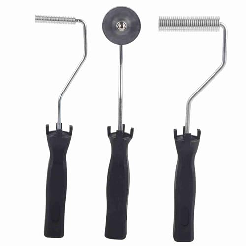 Aluminum Alloy Fiberglass, Bubble Laminating Roller ABS Handle for GRP FRP Resin Work (3 Piece Set)