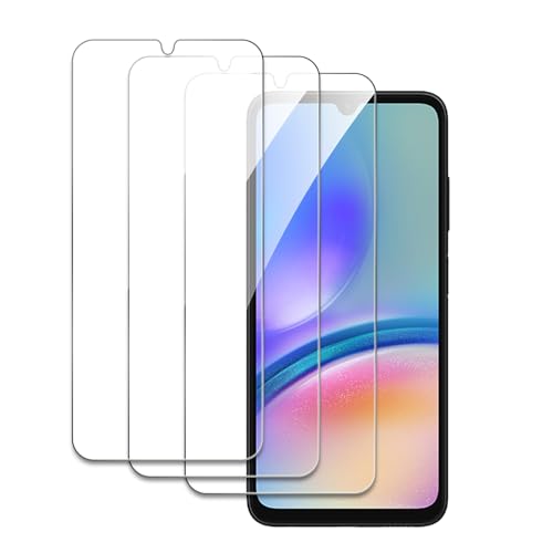 3 Piezas Protector de Pantalla para Samsung Galaxy A05s, Ultra HD Cristal Templado, 9H Dureza, Anti Arañazos, Sin Burbujas, Antihuellas, Ultra Resistente