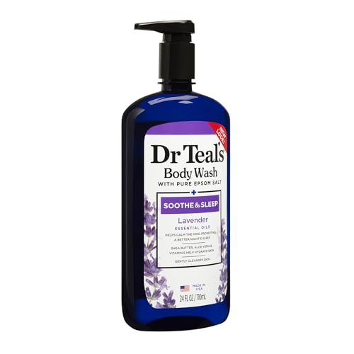 Dr Teal's Pure Epsom Salt Body Wash Soother & Moisturize With Lavender 24 Ounce
