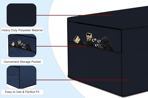 Image of The Furnishing Tree Polyester Waterproof & Dustproof Printer Cover - Compatible with Auto Duplex Laser Brother DCP-L2640DW Printers, Heavy-Duty blue Polyester , Dimensions in DxWxH - ( 40x42x26 CM)