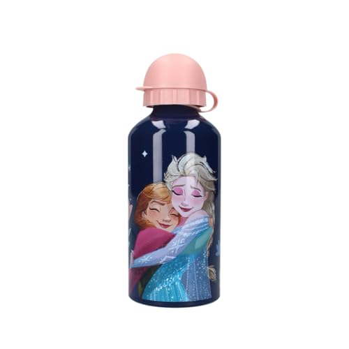 My sweety pop - Gourde pour fille La Reine Des Neiges bleu- Aluminium - Pour enfant - Crèche - Maternelle - Ecole - Vacances - Repas - 19 cm – 500 ml -...