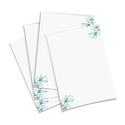 Briefpapier mit Blumenmotiv Version 4 im DIN A4 Format - 50 Blätter einseitig bedruckt in qualitativem 120g/qm Papier… – Bild 8