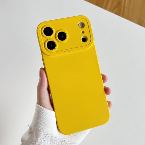 Coque iPhone 17 jaune en silicone pour vos déplacements et votre quotidien