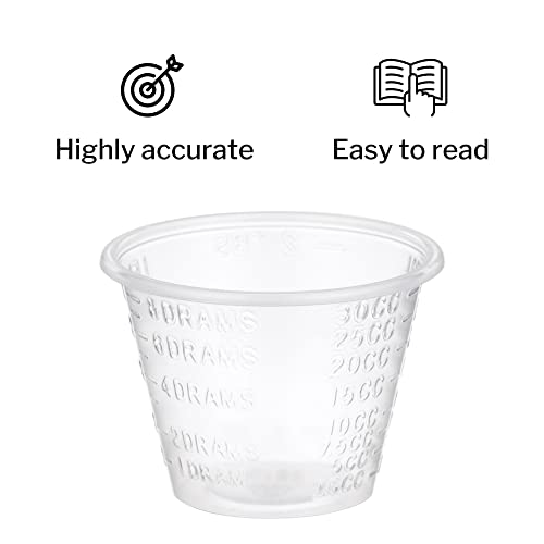 Mckesson Medicine Cups, Graduated, Plastic, Disposable, Clear, 1 Oz, 100 Count, 50 Packs, 5000 Total #TOP7