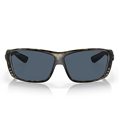 Image of Costa Del Mar Mens Cat Cay Rectangular Sunglasses, Wetlands /Grey Polarized-580P, 61 mm