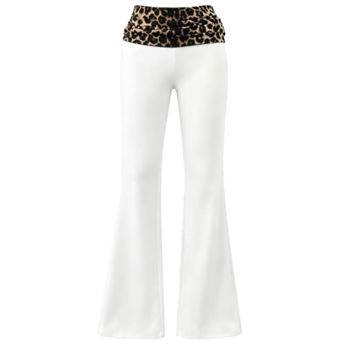 Flare Yoga Pants for Women Leopard Y2k High Waisted Bell Bottom Pants - image 4