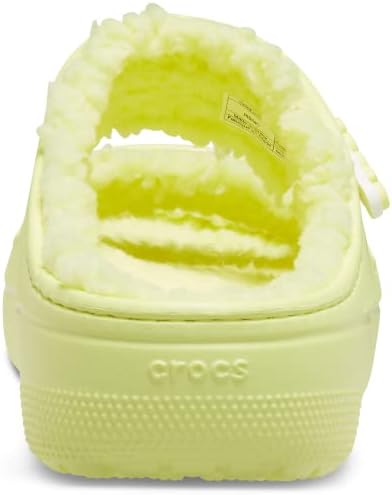 Crocs Unisex Classic Cozzzy Sandals, Fuzzy Slippers and Slides, Sulphur, Numeric_10 US Men | Image 1
