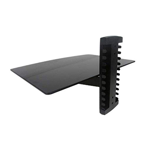 Glasregal Regale Rechteckhalter Aufbewahrungsorganisator Wandhalterung, TV-Kabelbox, Medienboxen Router Spielekonsole Home Deco Lochfreies