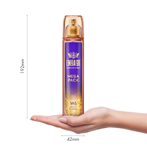 Image of Engage W6 Perfume for Women, Spicy and Floral Fragrance Scent, Skin Friendly Women Perfume, 160 ml