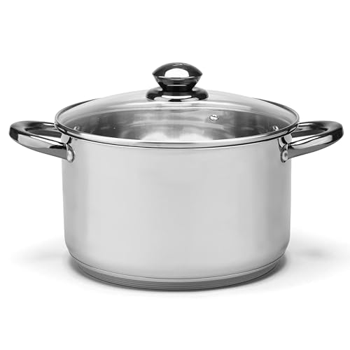 LAMEX | Olla De Acero Inoxidable | Bateria de Cocina - Utensillos de Cocina | Ideal para tu Hogar & Cocina Integral | Arrocera de Acero Inoxidable 24 cm - Capacidad de 6 litros