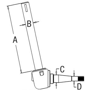 Massey Ferguson Spindle LH Part No: A-182558M92