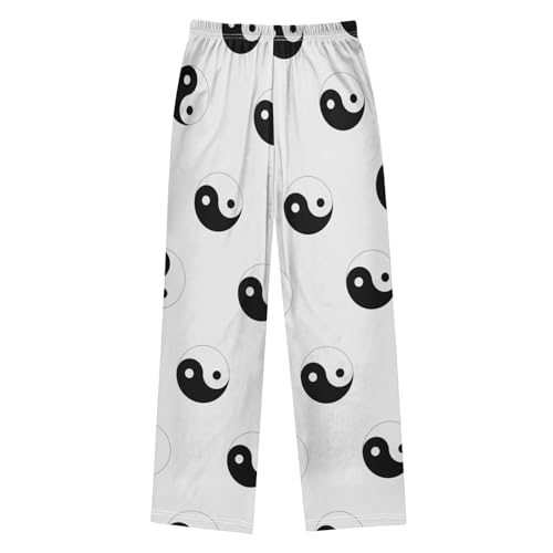 Yin Yang Symbol Lounge Pajama Pants Soft PJ Bottoms for Sleepwear Ages 6-14 Years2