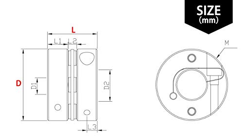 SUOFEILAIMU-PHONE CASE Metal Coupler D27L20 Disc Shaft Coupling for Servo Step Motor Joint Inner Aluminum Couplers (Inner Diameter : LN1 B D27L20 5mm)