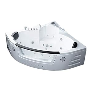 Nieuw bubbelbad Dubbele whirlpoolpomp voor 2 personen meet 150 x 150cm wit badkuip Athena Model