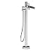 Riobel PX39C 2-way Type T (thermostatic) coaxial floor-mount tub filler with hand shower, Chrome