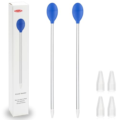 Image of 2 Pcs 18.5 in Long Pipette for Fish Tank Coral Food Feeder Long Syringe Aquarium Coral Feeding Tube for Marine Fish Reef Aquatic Plant Spider Snake Lizard