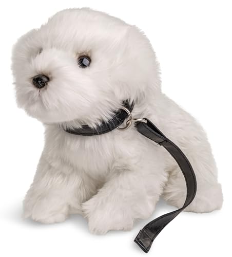 Uni-Toys - Malteser (mit Leine) - 26 cm (Länge) - Plüsch-Hund, Haustier - Plüschtier, Kuscheltier