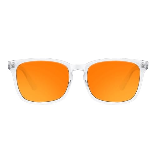 TIJN Blue Light Blocking Glasses Dual AR Coatings Amber Orange Lens for Computer Gaming