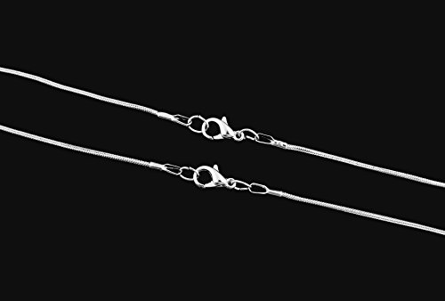 Cmidy CHAIN24-3 24Pcs 18 Inch 925 Silver Plated 1.2Mm Diy Snake Chain Charms Link Necklace thumb #4
