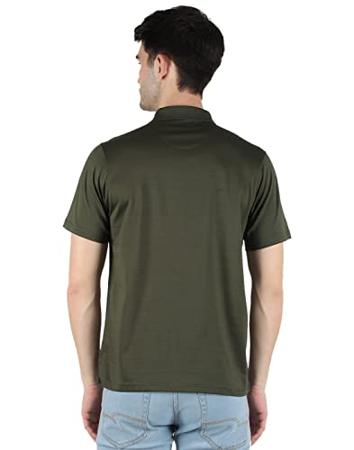 Image of Monte Carlo Mens White Plain Collar T-Shirt |22203606-1