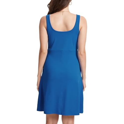 Image of Women's UPF 50+ Tank Dress A-Line with Pockets Breathable Quick Dry Sun Protection for Hiking Camping Beach Outdoor