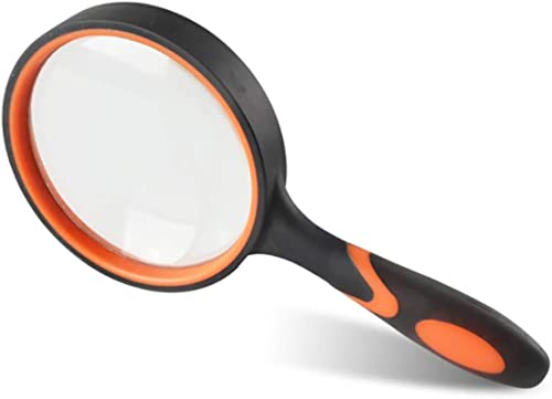 BOSUGE Magnifying Glass Magnifying Glass 10X Handheld Reading Magnifier100MM 4INCHES Real Glass Magnifying Lens for Book Newspaper Reading Insect and Hobby Observation Classroom Science (Green) (Colo