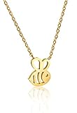 Altitude Boutique 18kt Bumble Bee Necklace | Gold Plated Honey Bee Necklace | Lightweight, Hypoallergenic, Waterproof Chain (Gold)