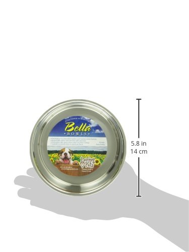 Loving Pets Bella Bowl Designer & Expressions Dog Bowl, Small, I Love My Dog, Steel Blue - Image 3